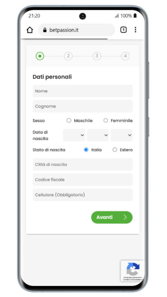 Registrazione al Casinò Gazzabet